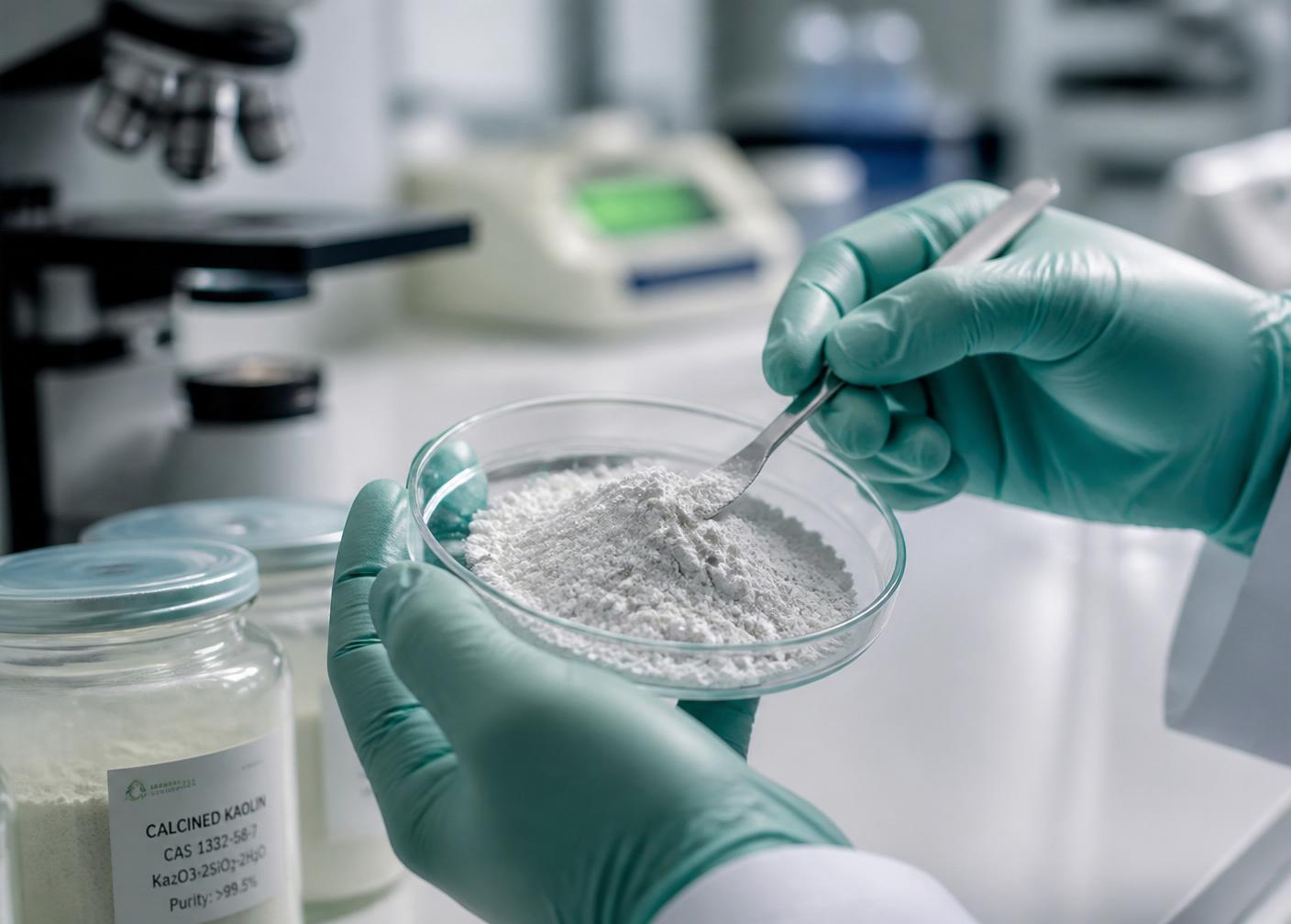 Laboratory testing of talc powder